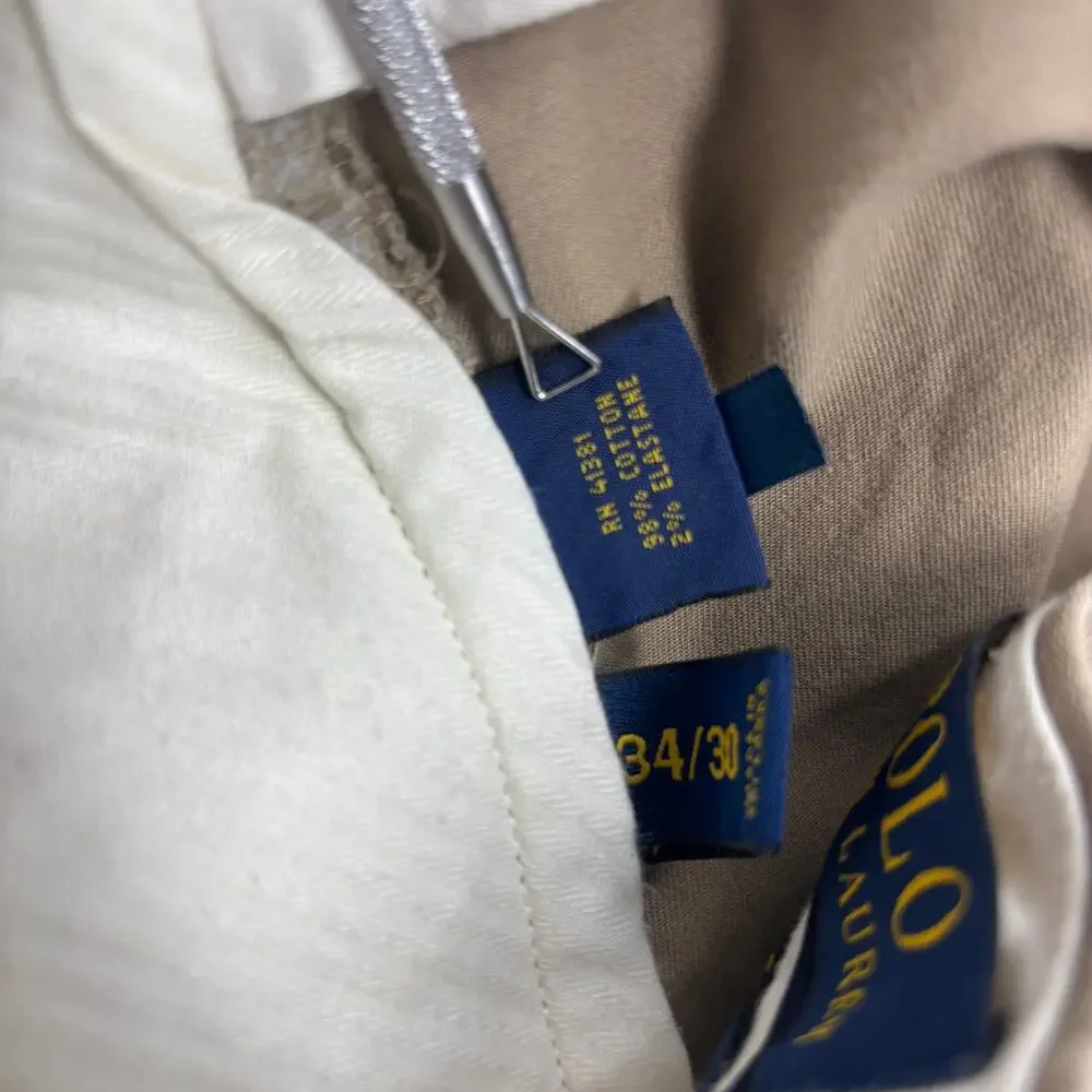 Polo Ralph Lauren 34x30 Light Brown Classic Fit Chino Pants‎